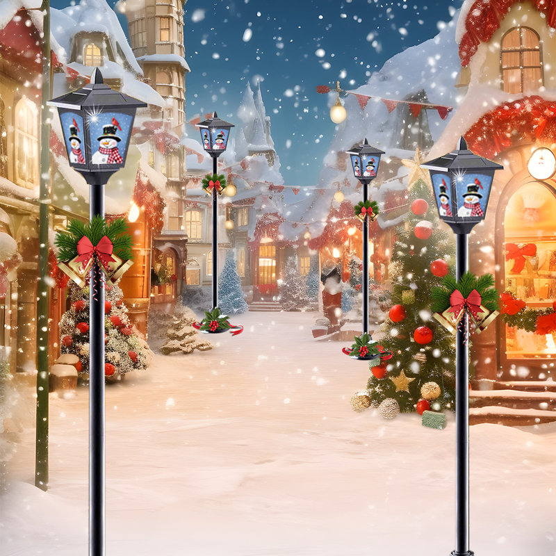 Solar christmas lamp post clearance